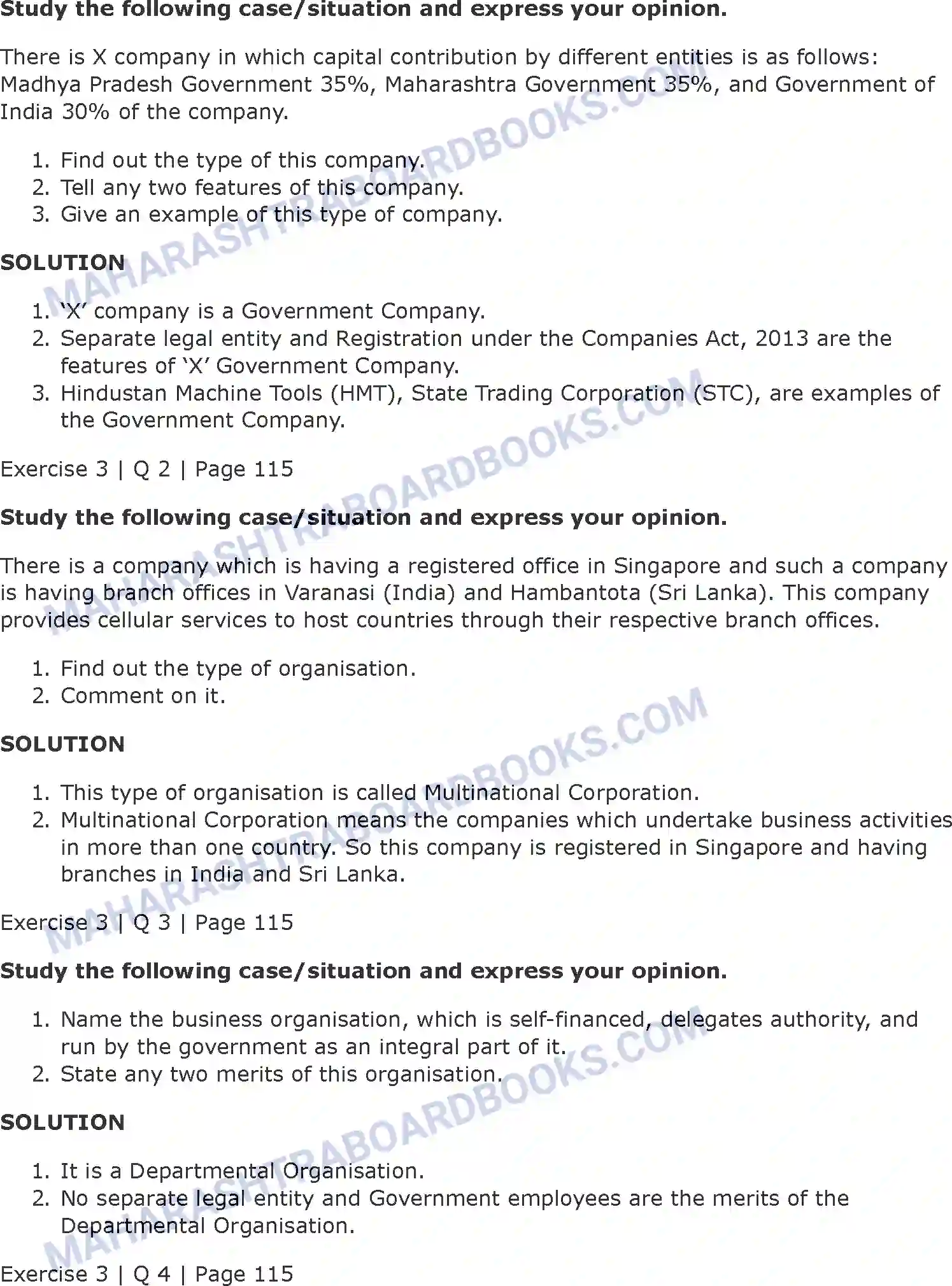 Maharashtra Board Solution class-11 Organisation+of+Commerce+and+Management+(OC) Forms of Business Organisation - 2 Image 16