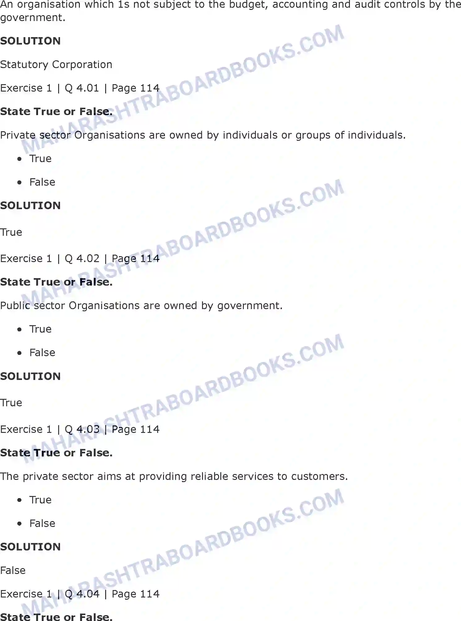 Maharashtra Board Solution class-11 Organisation+of+Commerce+and+Management+(OC) Forms of Business Organisation - 2 Image 7