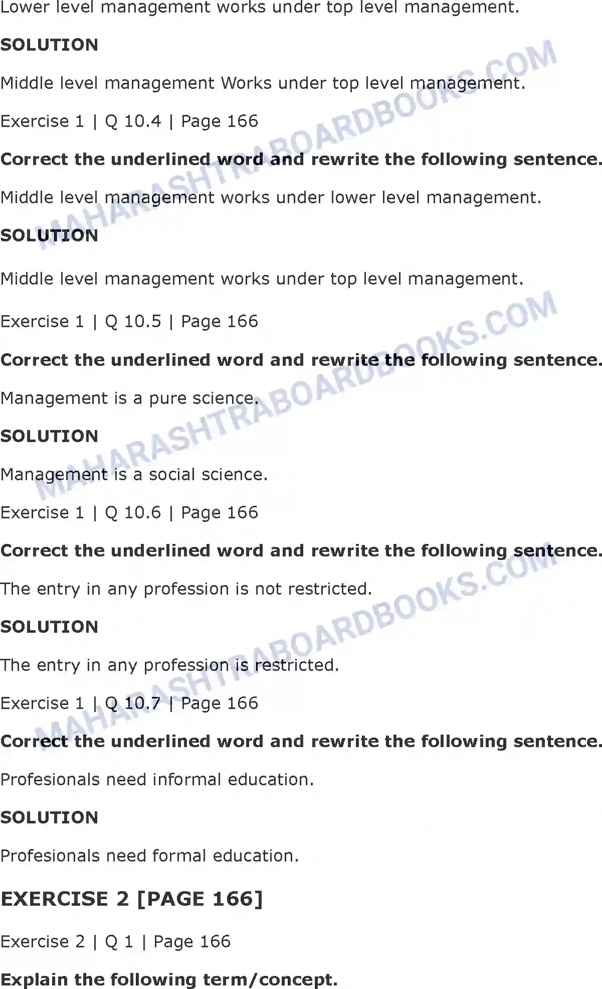 Maharashtra Board Solution class-11 Organisation+of+Commerce+and+Management+(OC) Introduction to Management Image 16