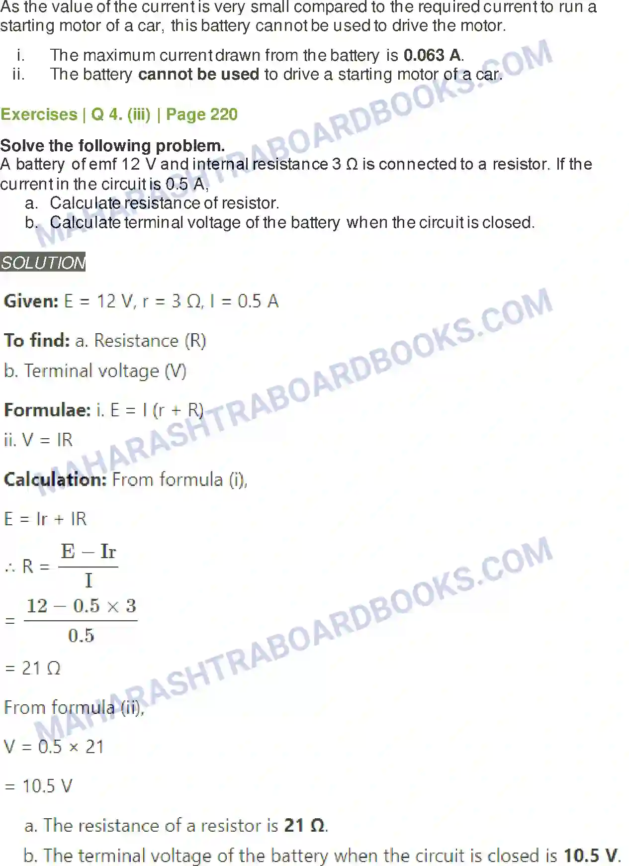 Maharashtra Board Solution Class-11 Physics Electric Current Through Conductors Image 10