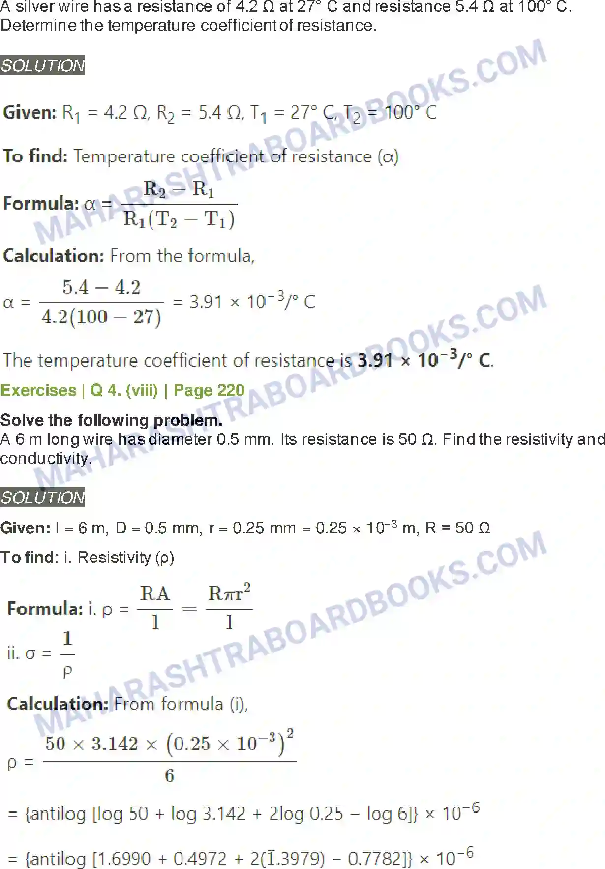 Maharashtra Board Solution Class-11 Physics Electric Current Through Conductors Image 14