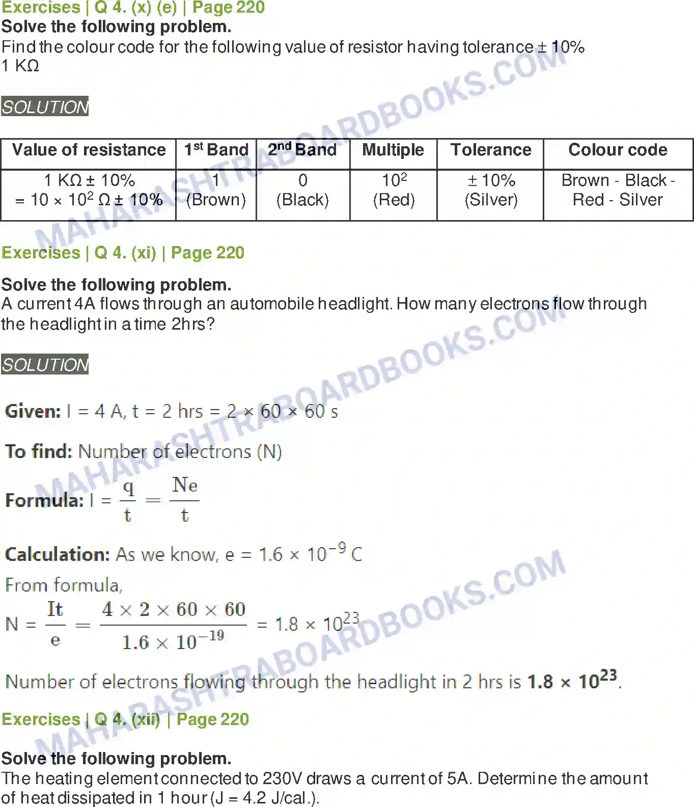 Maharashtra Board Solution Class-11 Physics Electric Current Through Conductors Image 19