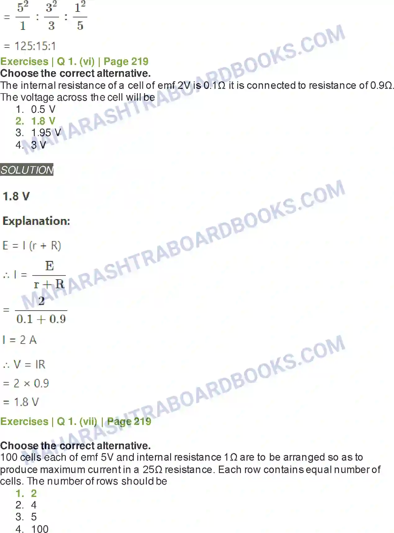 Maharashtra Board Solution Class-11 Physics Electric Current Through Conductors Image 4