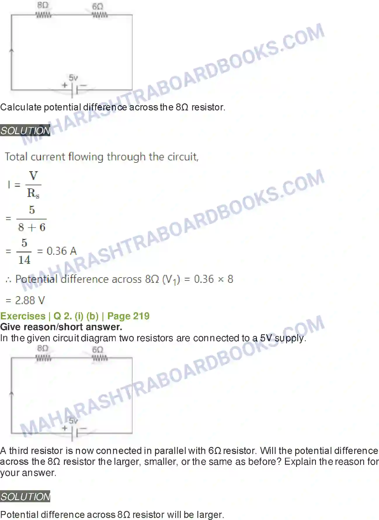 Maharashtra Board Solution Class-11 Physics Electric Current Through Conductors Image 6