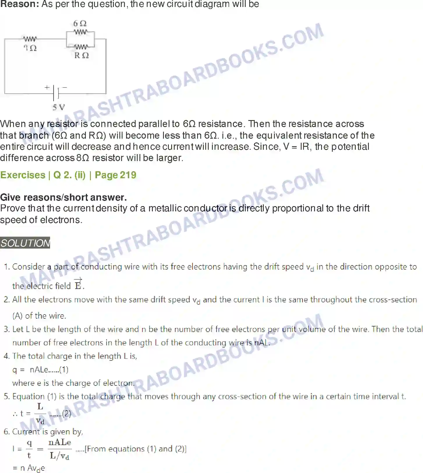 Maharashtra Board Solution Class-11 Physics Electric Current Through Conductors Image 7