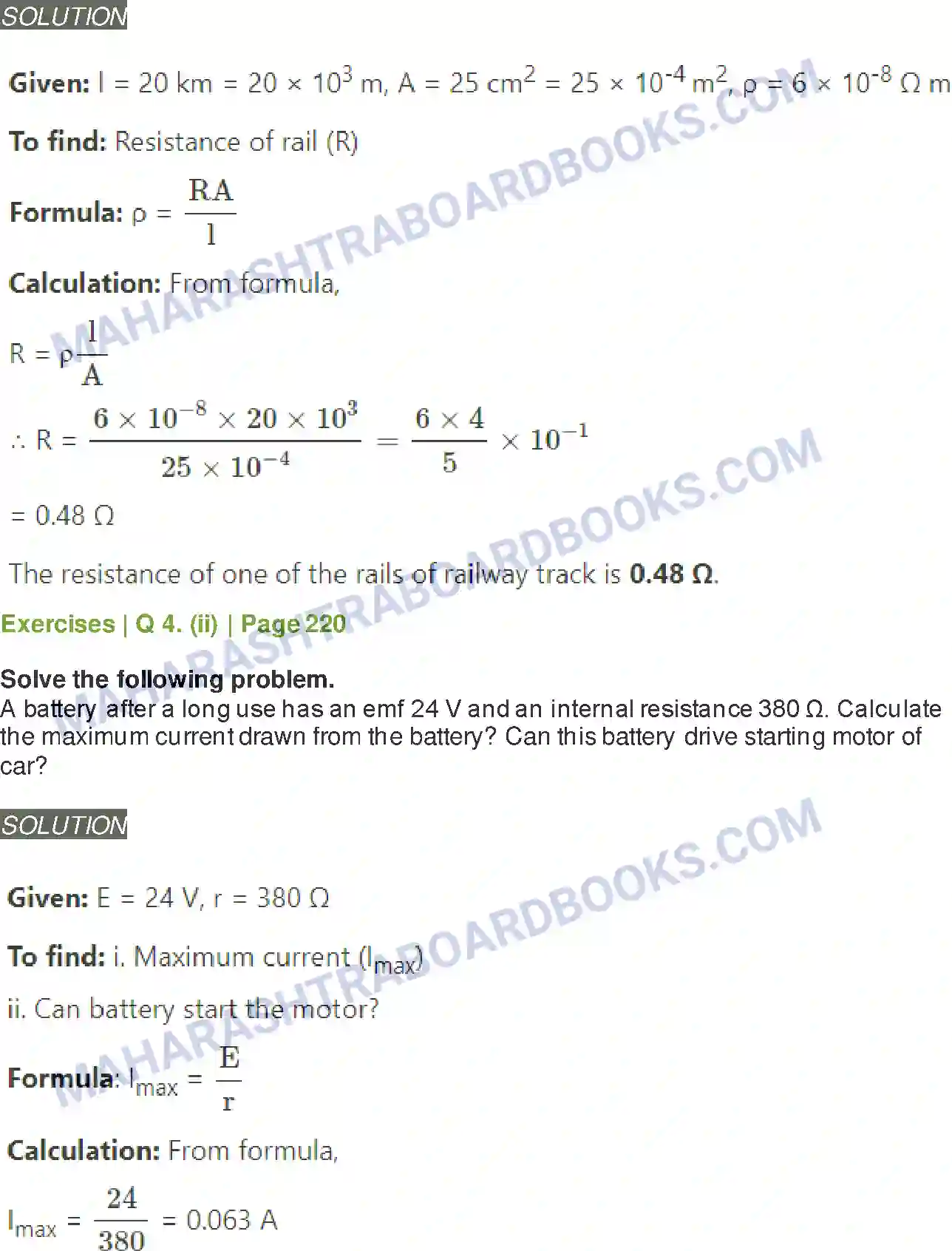 Maharashtra Board Solution Class-11 Physics Electric Current Through Conductors Image 9