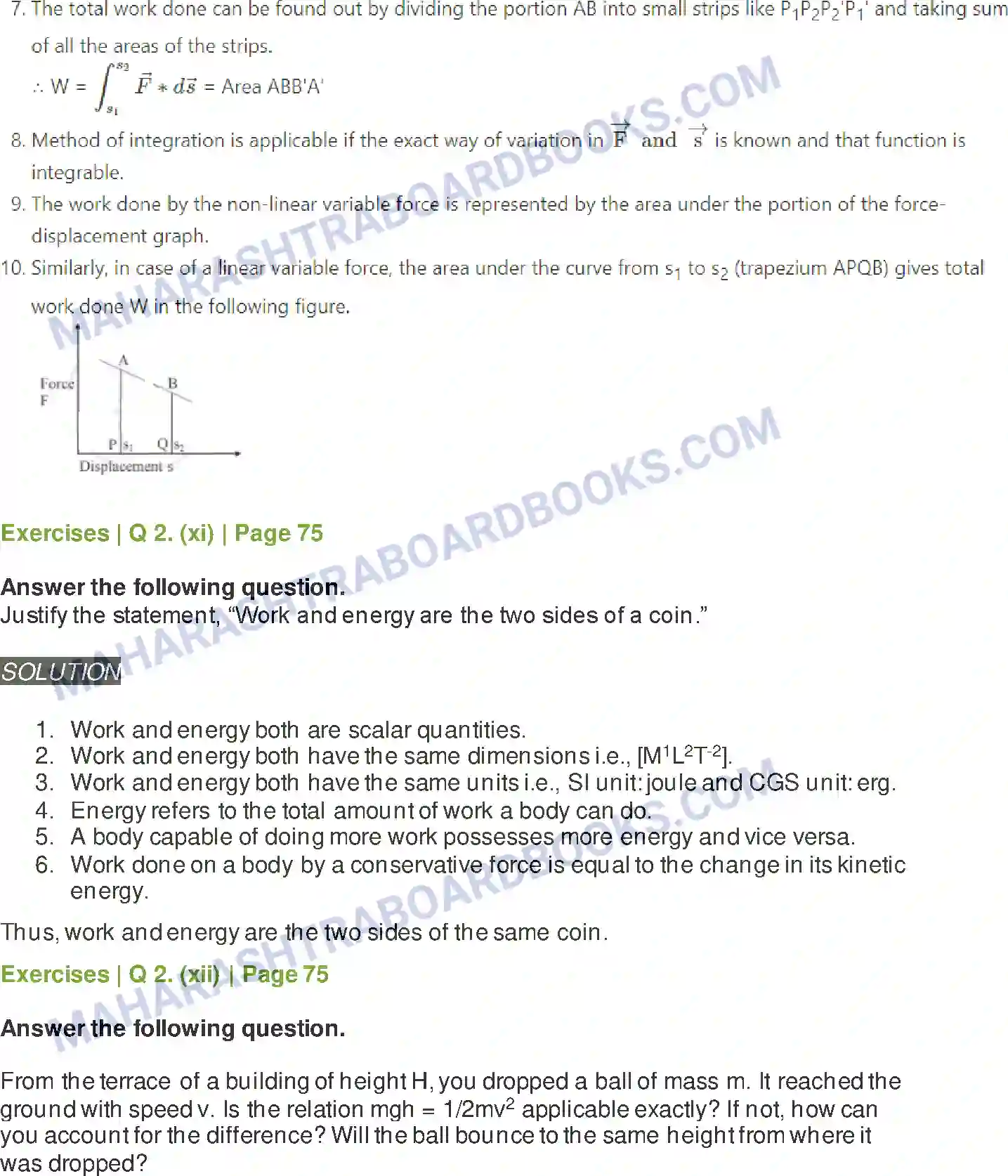 Maharashtra Board Solution Class-11 Physics Laws of Motion Image 12