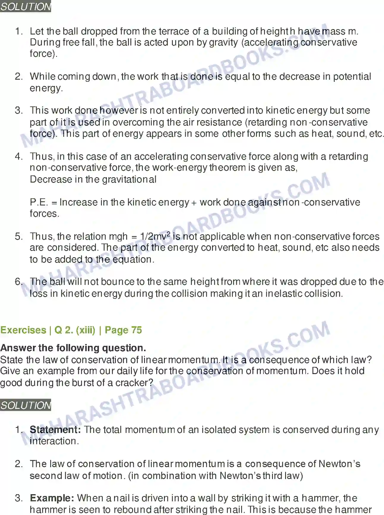 Maharashtra Board Solution Class-11 Physics Laws of Motion Image 13