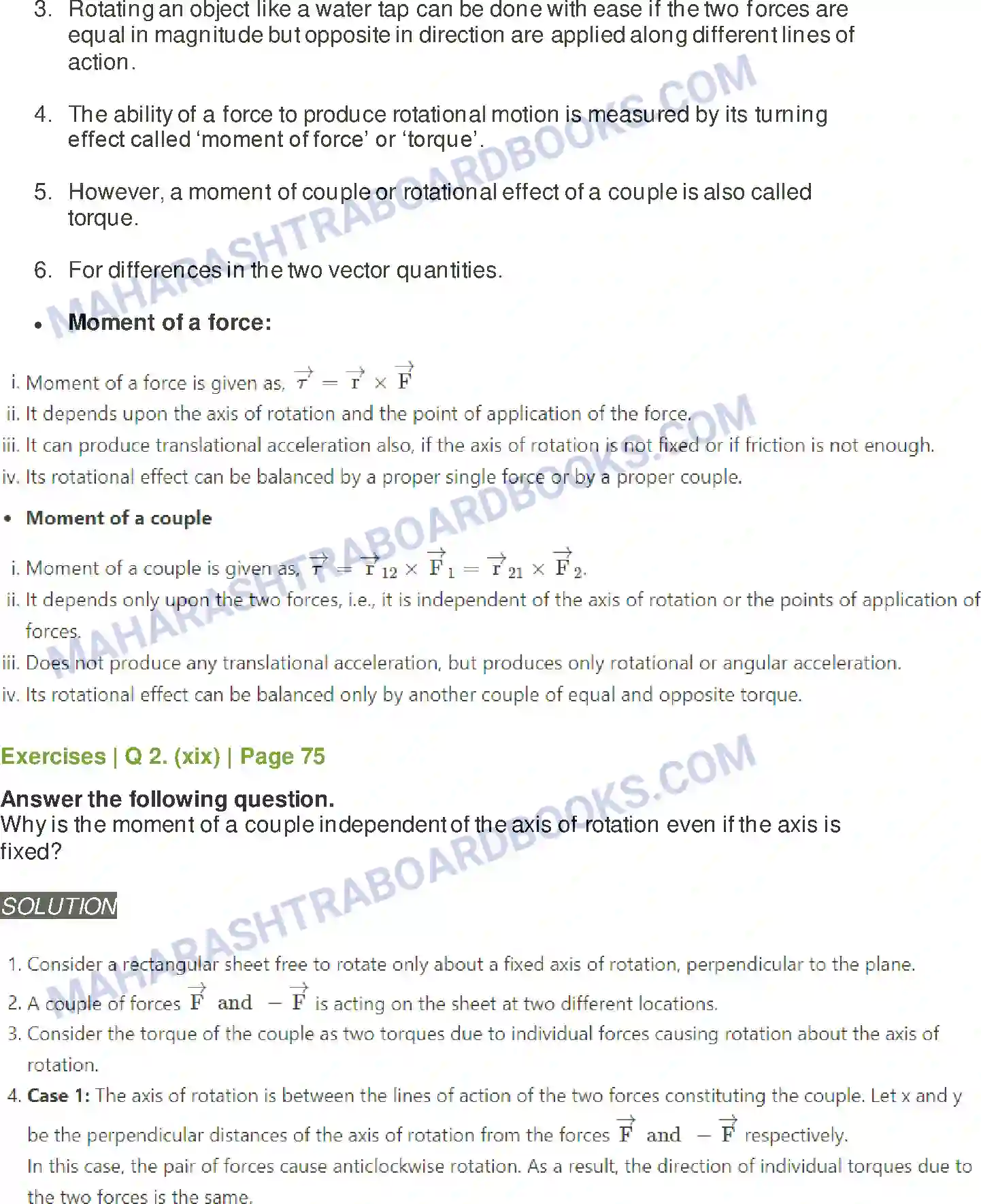 Maharashtra Board Solution Class-11 Physics Laws of Motion Image 18