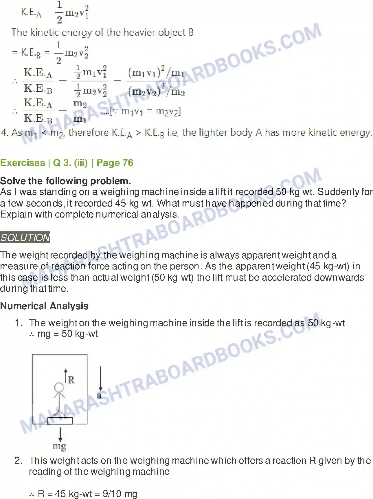 Maharashtra Board Solution Class-11 Physics Laws of Motion Image 22