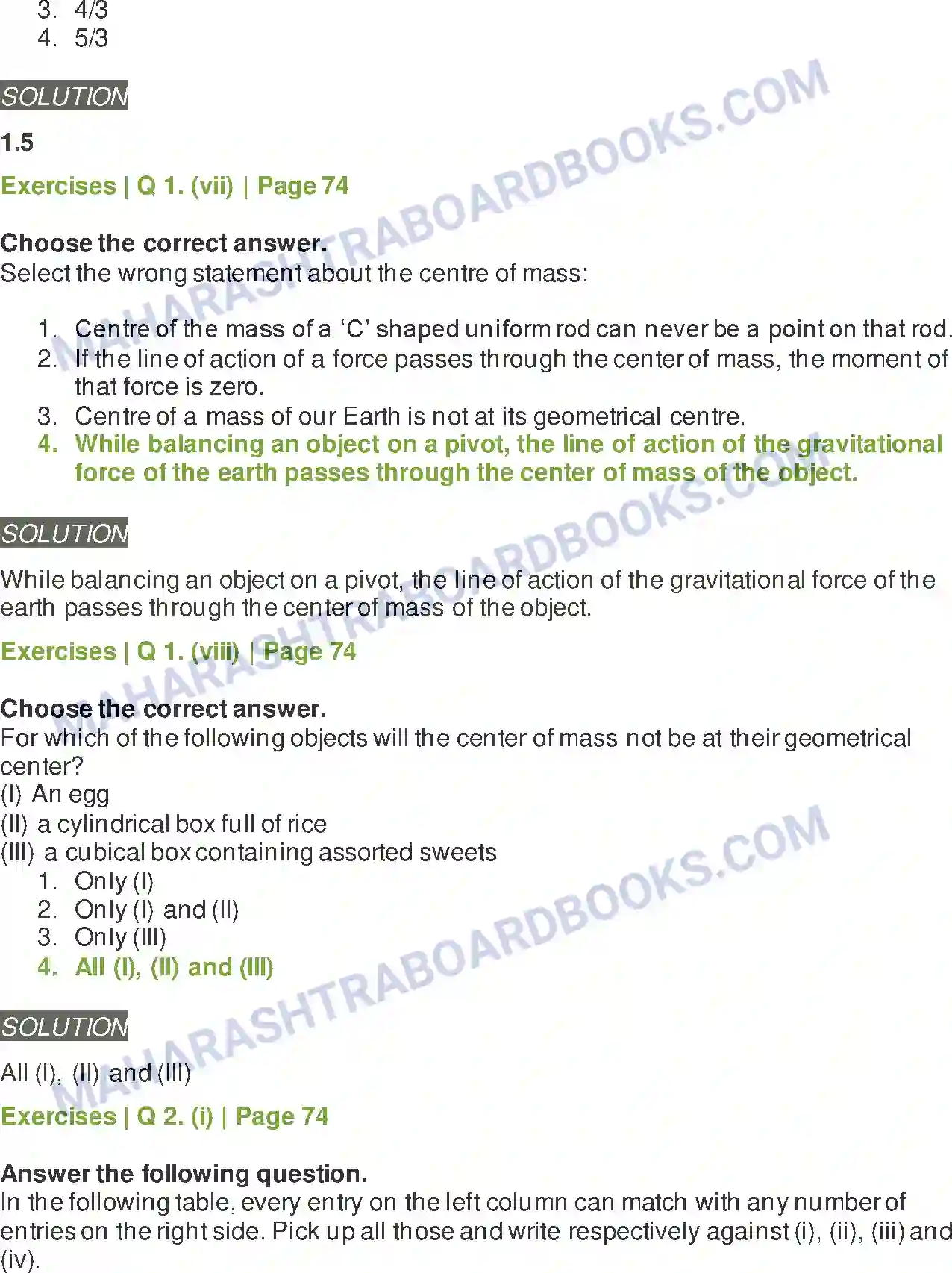 Maharashtra Board Solution Class-11 Physics Laws of Motion Image 3