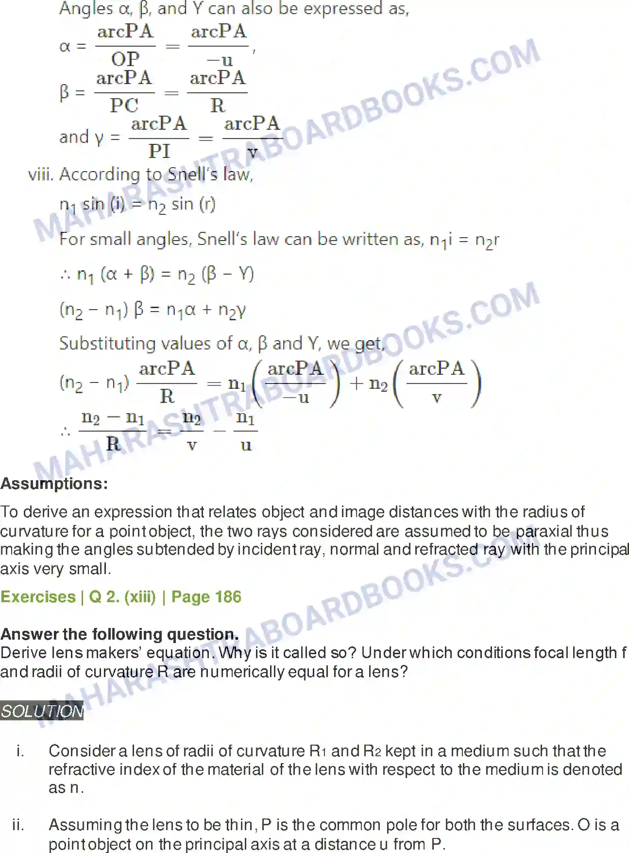 Maharashtra Board Solution class-11 Physics Optics Image 15