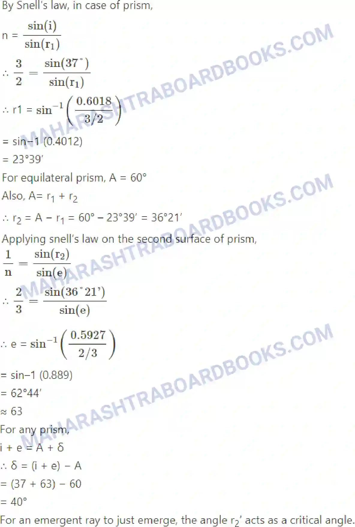 Maharashtra Board Solution class-11 Physics Optics Image 40