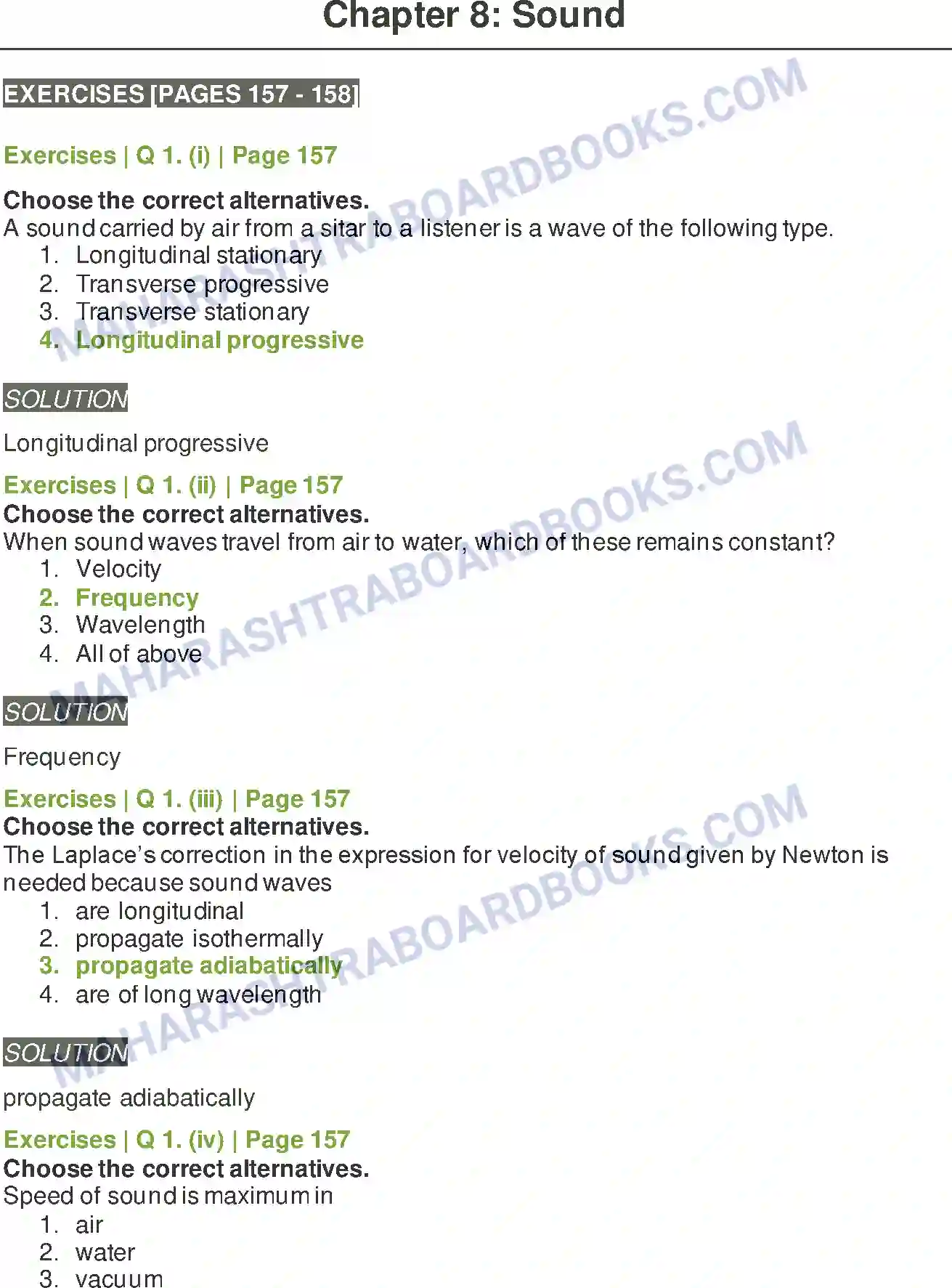 Maharashtra Board Solution class-11 Physics Sound Image 1