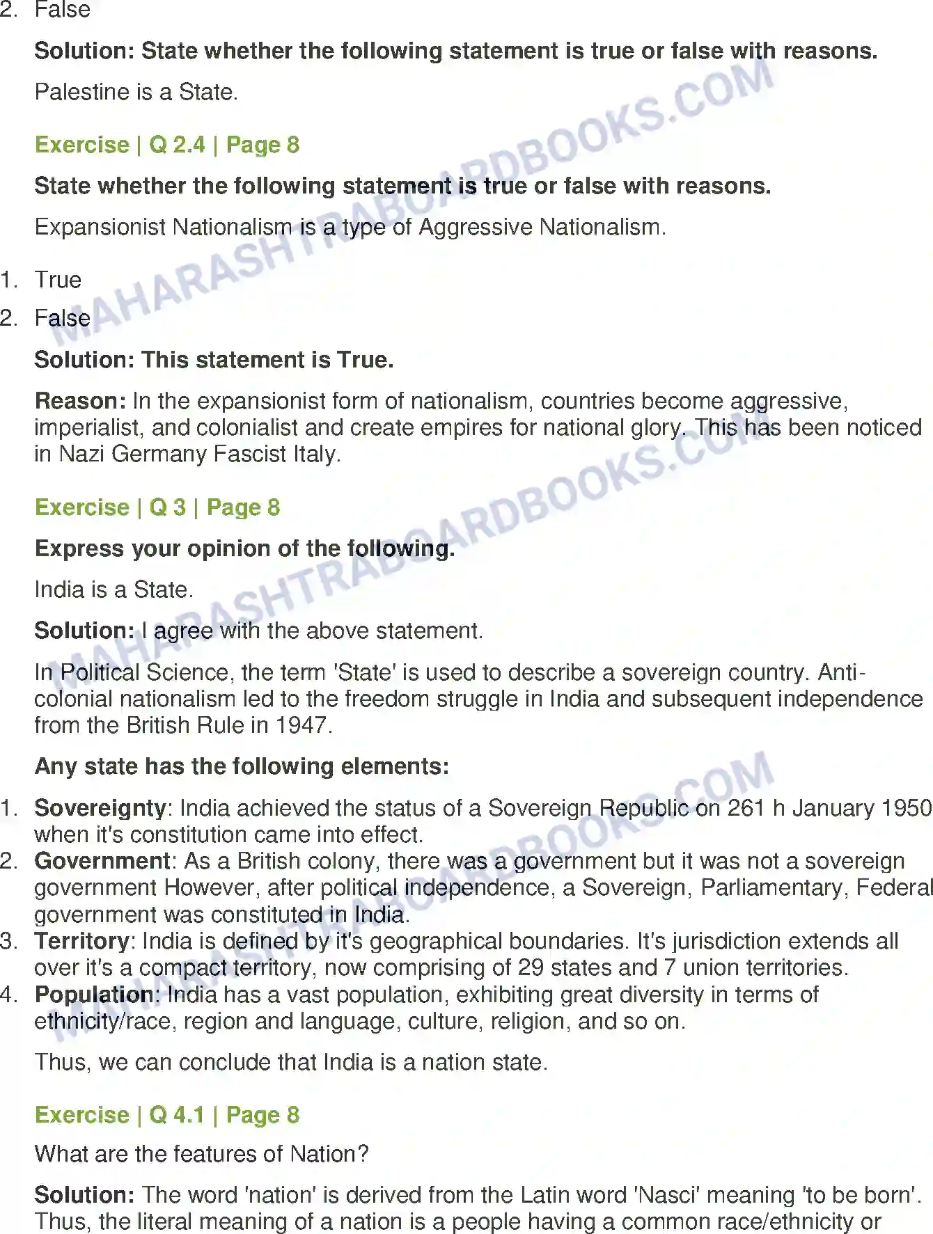 Maharashtra Board Solution Class-11 Political+Science The State Image 3
