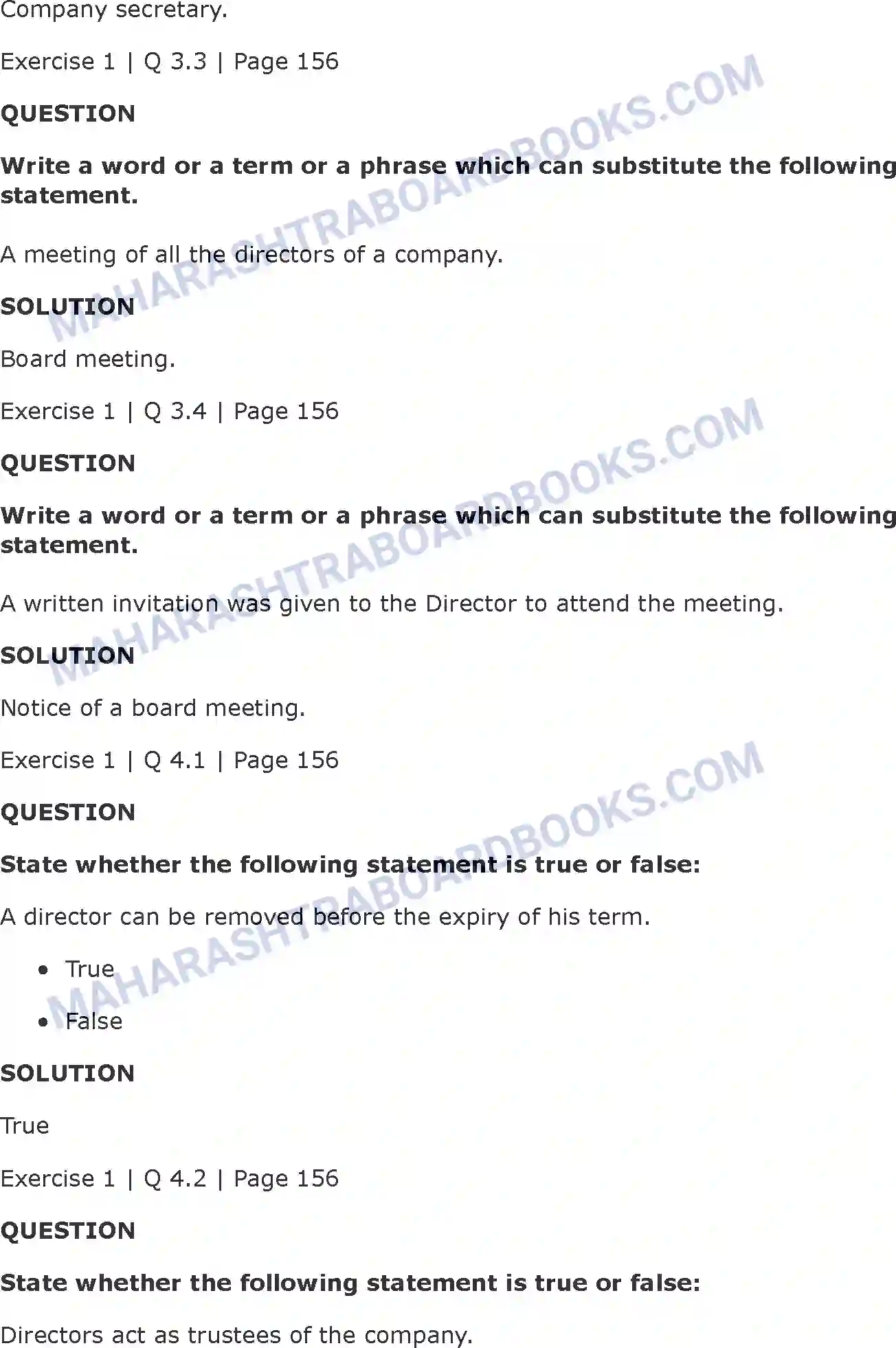 Maharashtra Board Solution class-11 Secretarial+Practice Correspondence with Directors Image 5