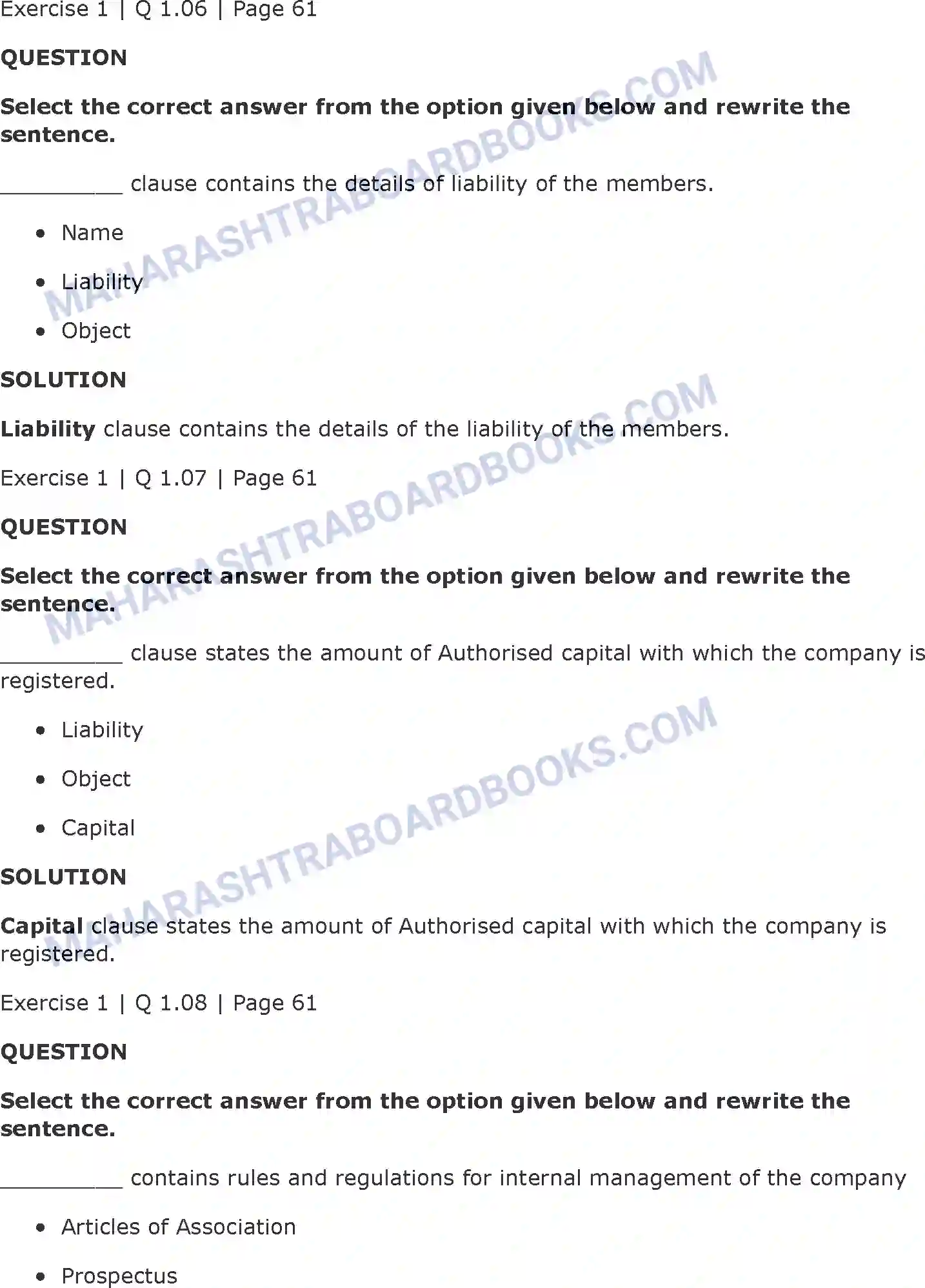 Maharashtra Board Solution class-11 Secretarial+Practice Documents Related to Formation of a Company Image 3