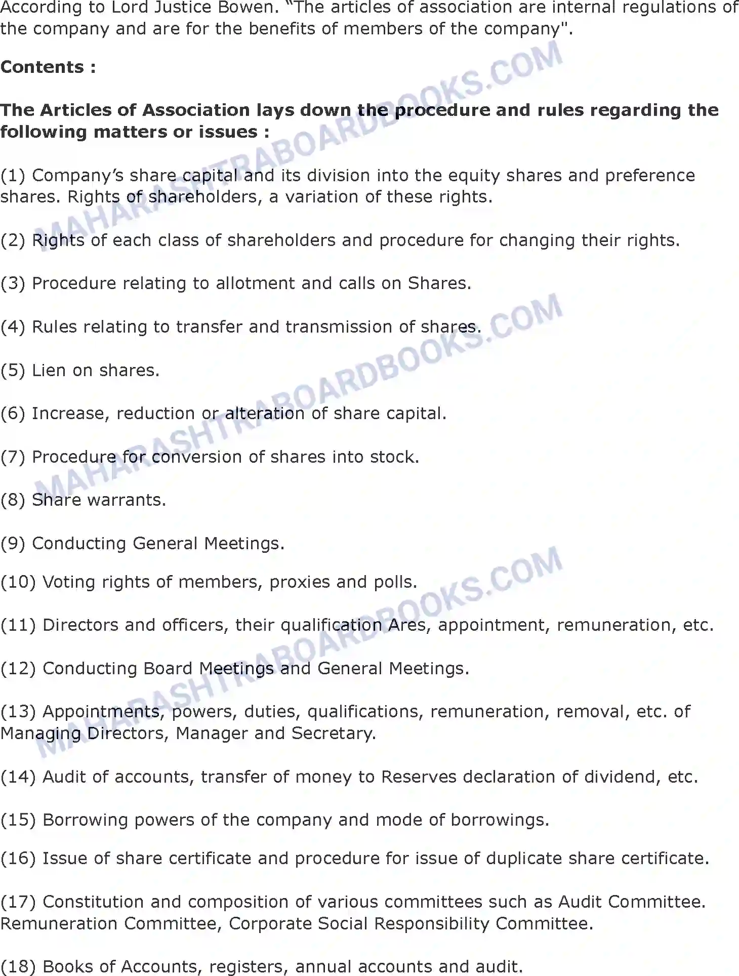 Maharashtra Board Solution class-11 Secretarial+Practice Documents Related to Formation of a Company Image 45