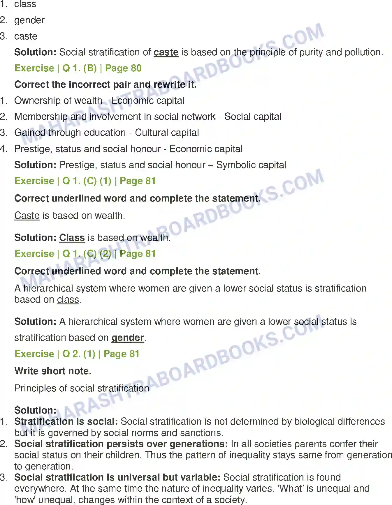 Maharashtra Board Solution Class-11 Sociology Social Stratification Image 2