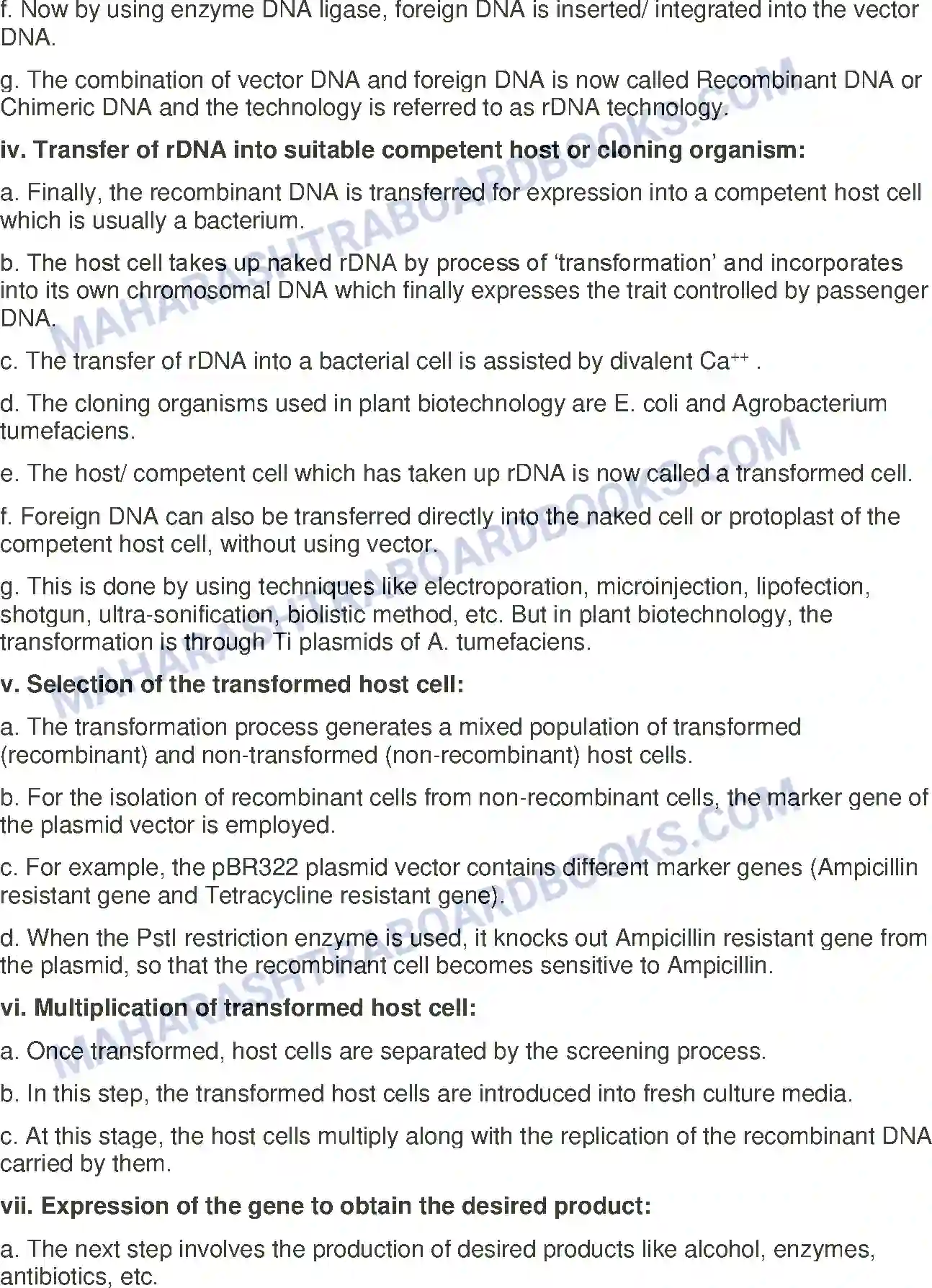 Maharashtra Board Solution Class-12 Biology Biotechnology Image 11