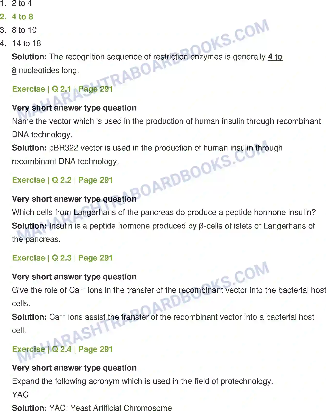 Maharashtra Board Solution Class-12 Biology Biotechnology Image 3