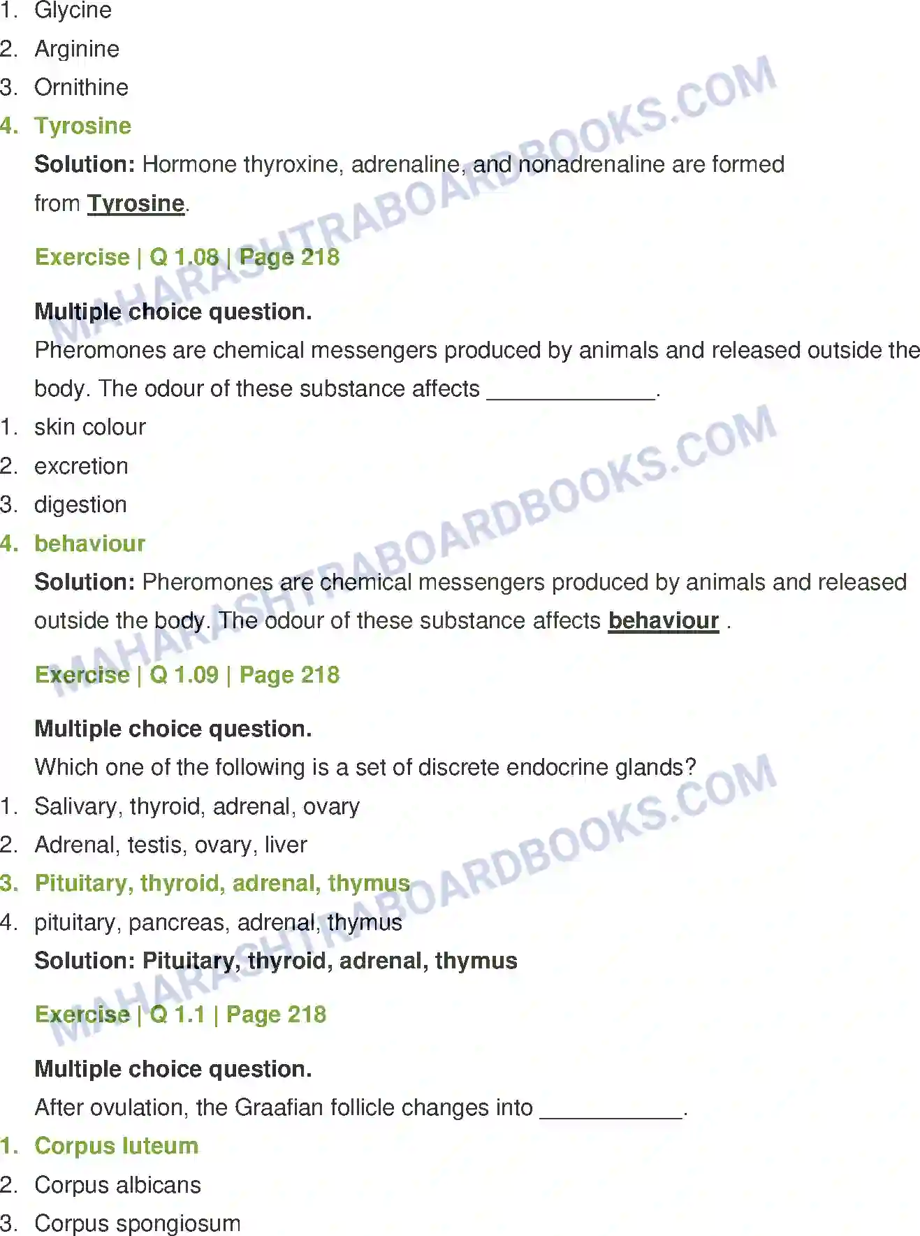 Maharashtra Board Solution Class-12 Biology Control and Co-ordination Image 3