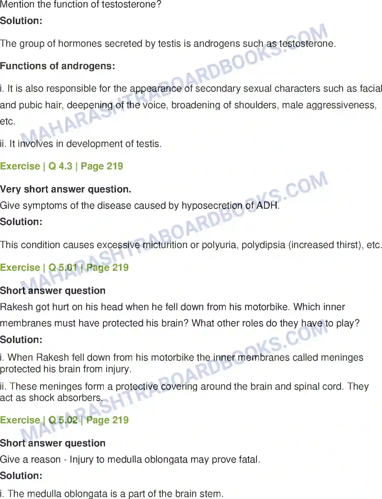 Maharashtra Board Solution Class-12 Biology Control and Co-ordination Image 8