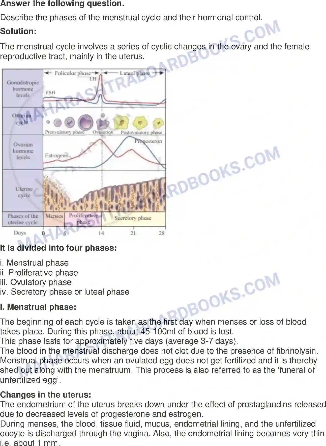 Maharashtra Board Solution Class-12 Biology Reproduction in Lower and Higher Animals Image 11