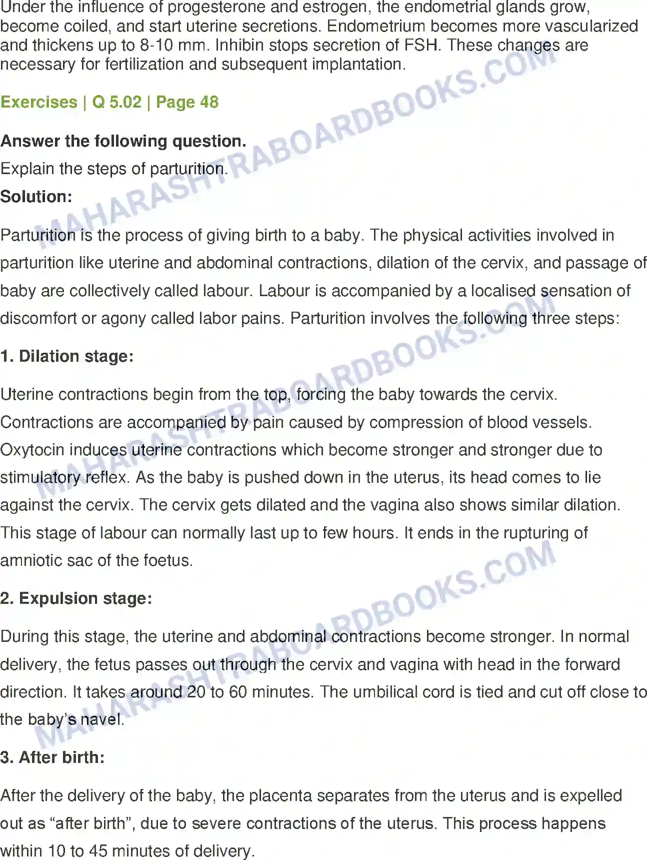 Maharashtra Board Solution Class-12 Biology Reproduction in Lower and Higher Animals Image 13