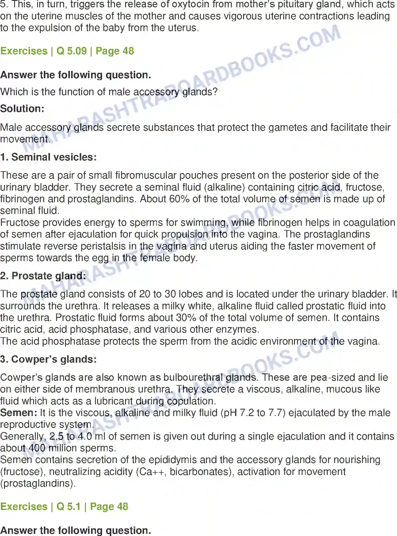 Maharashtra Board Solution Class-12 Biology Reproduction in Lower and Higher Animals Image 20