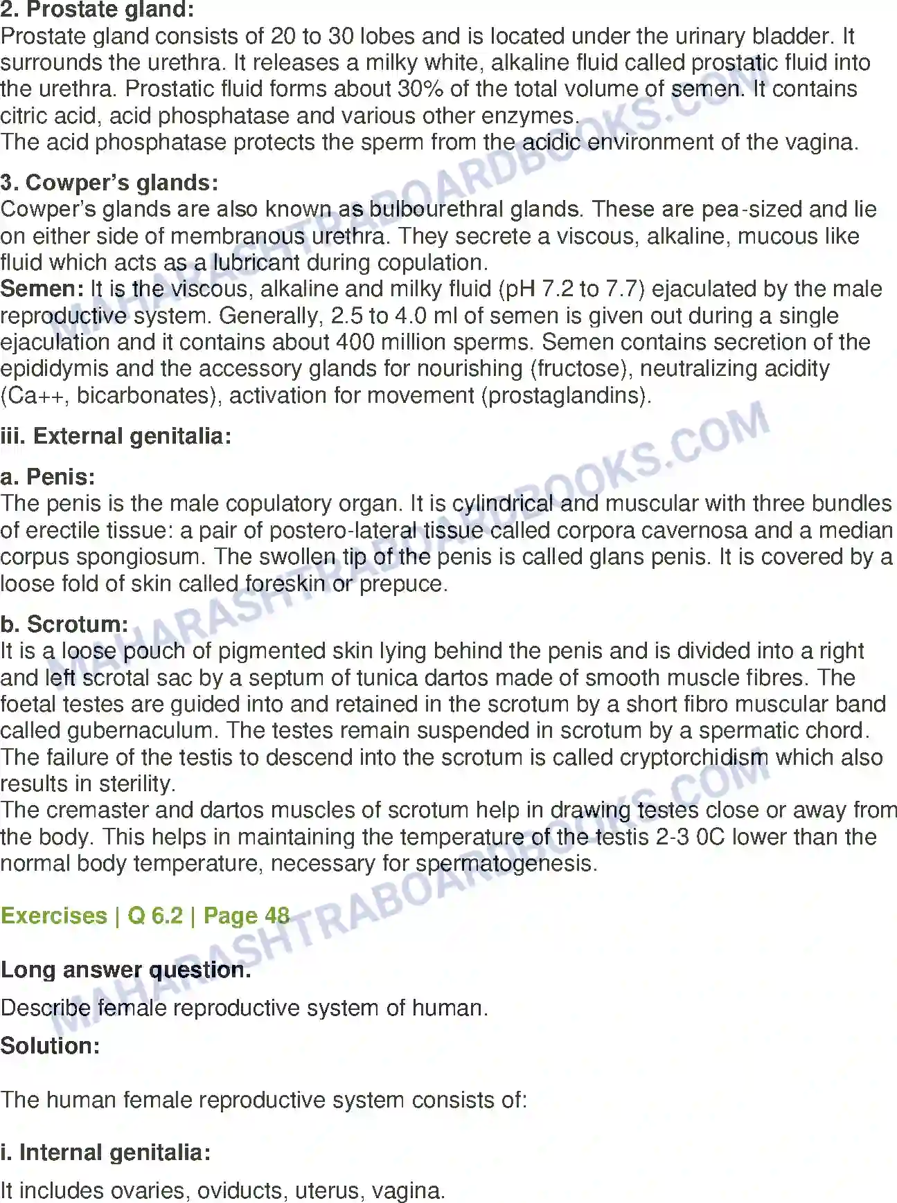 Maharashtra Board Solution Class-12 Biology Reproduction in Lower and Higher Animals Image 23