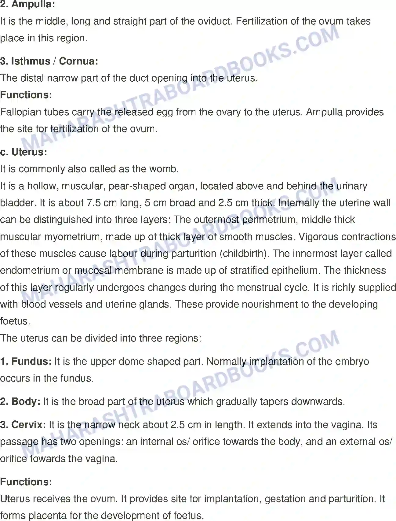 Maharashtra Board Solution Class-12 Biology Reproduction in Lower and Higher Animals Image 25