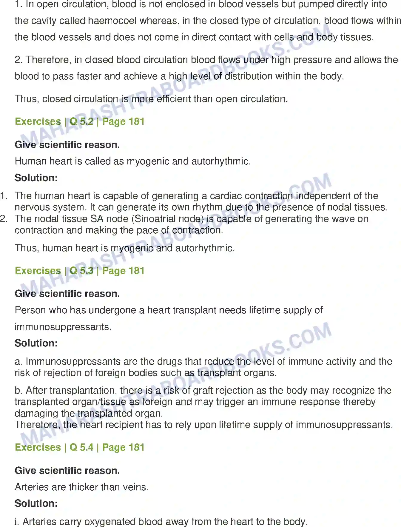 Maharashtra Board Solution class-12 Biology Respiration and Circulation Image 13