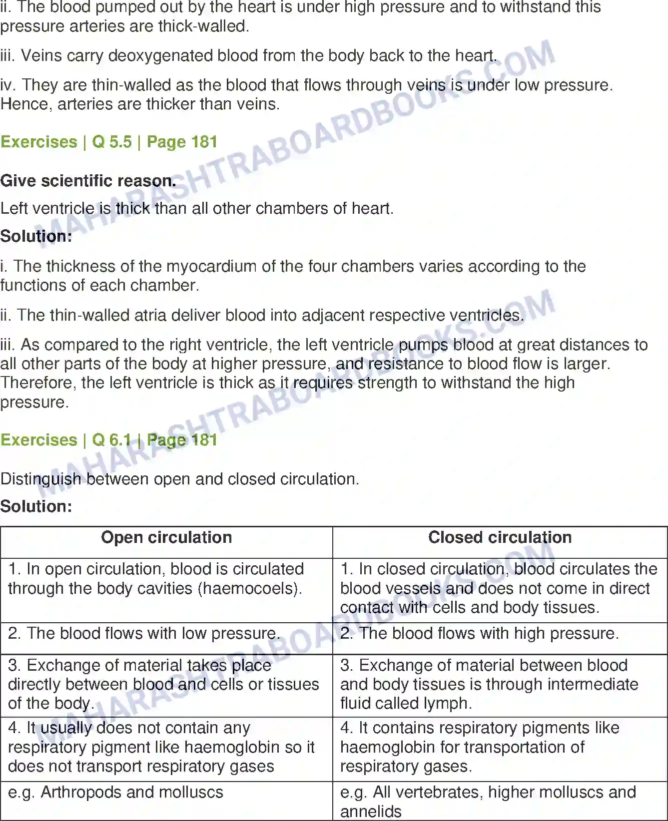 Maharashtra Board Solution class-12 Biology Respiration and Circulation Image 14