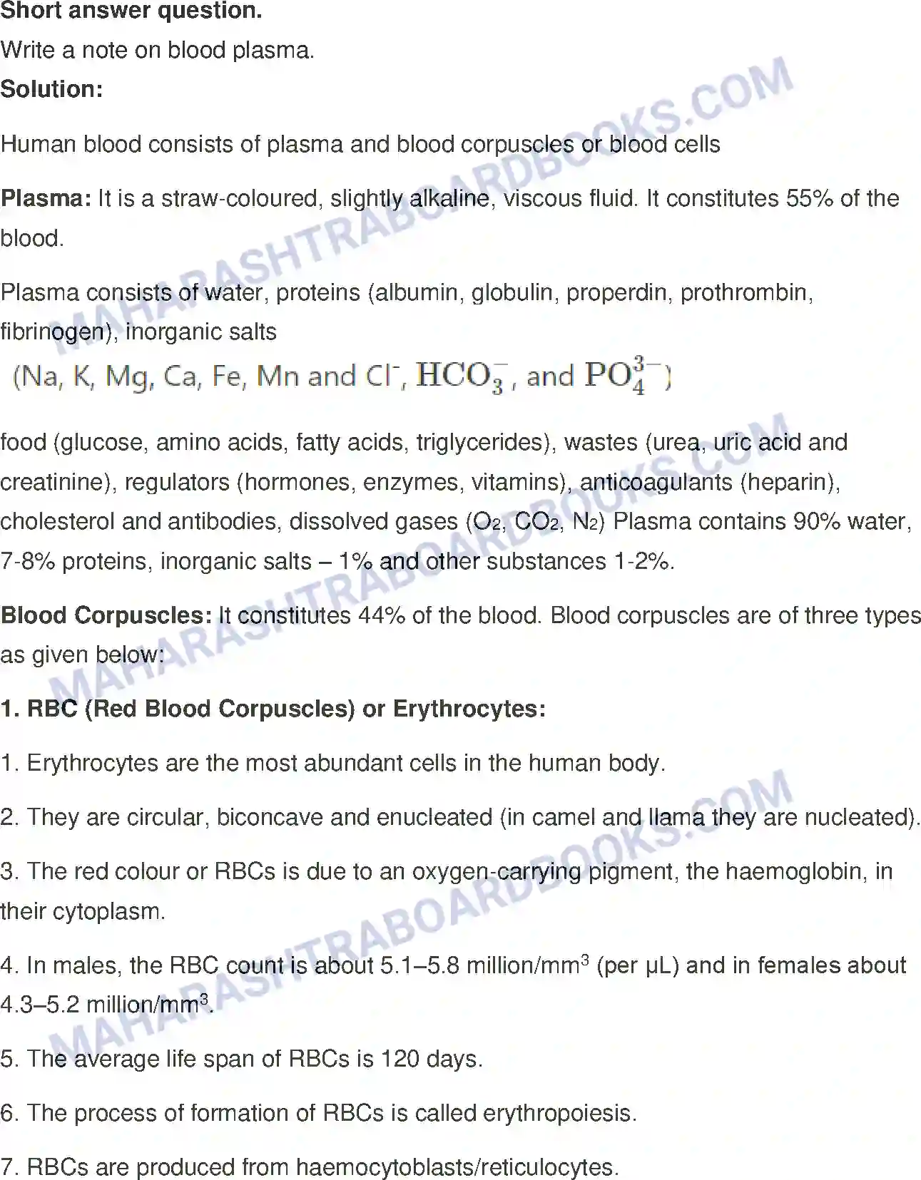 Maharashtra Board Solution class-12 Biology Respiration and Circulation Image 8