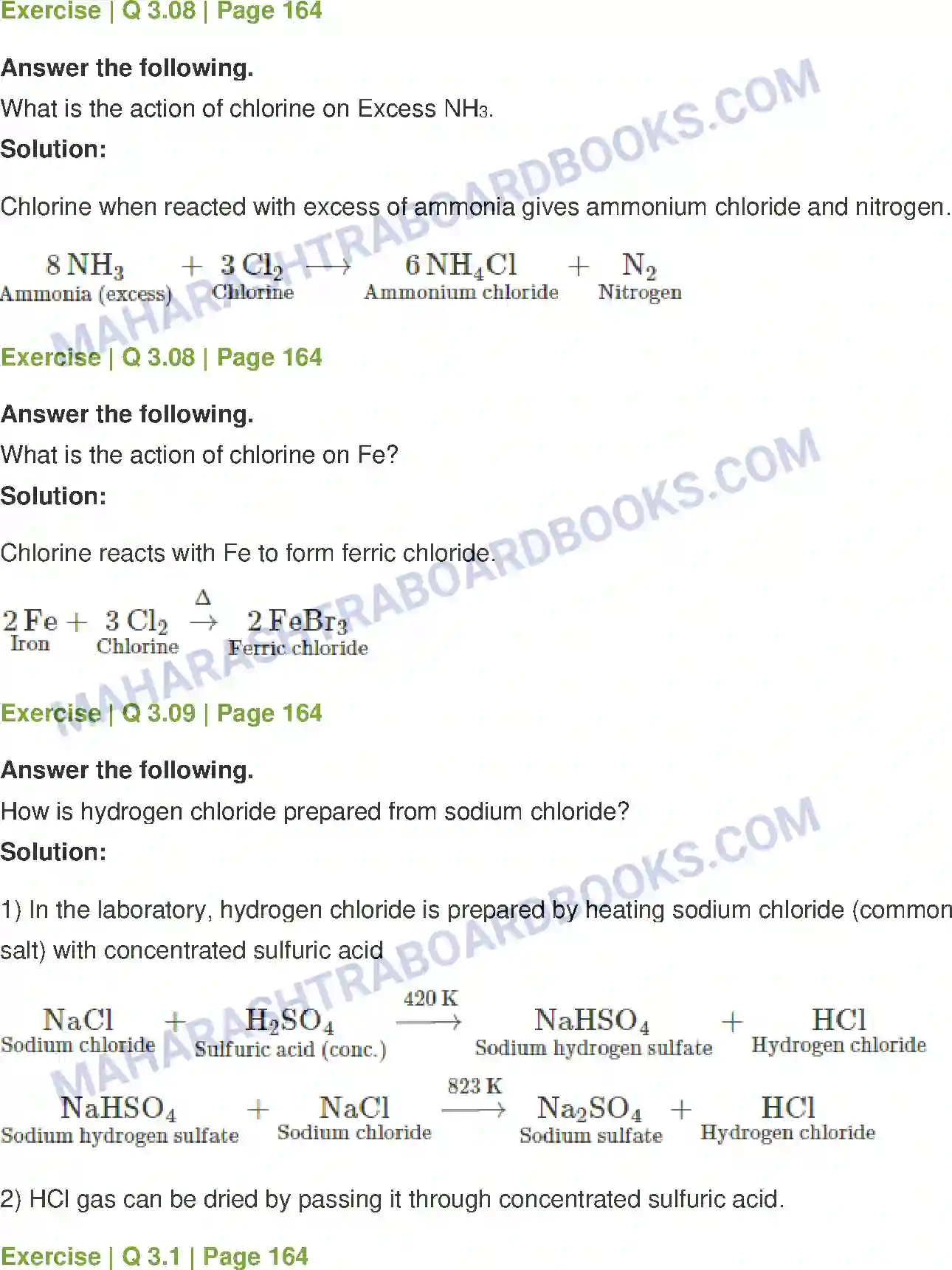 Maharashtra Board Solution class-12 Chemistry Elements of Groups 16, 17 and 18 Image 13