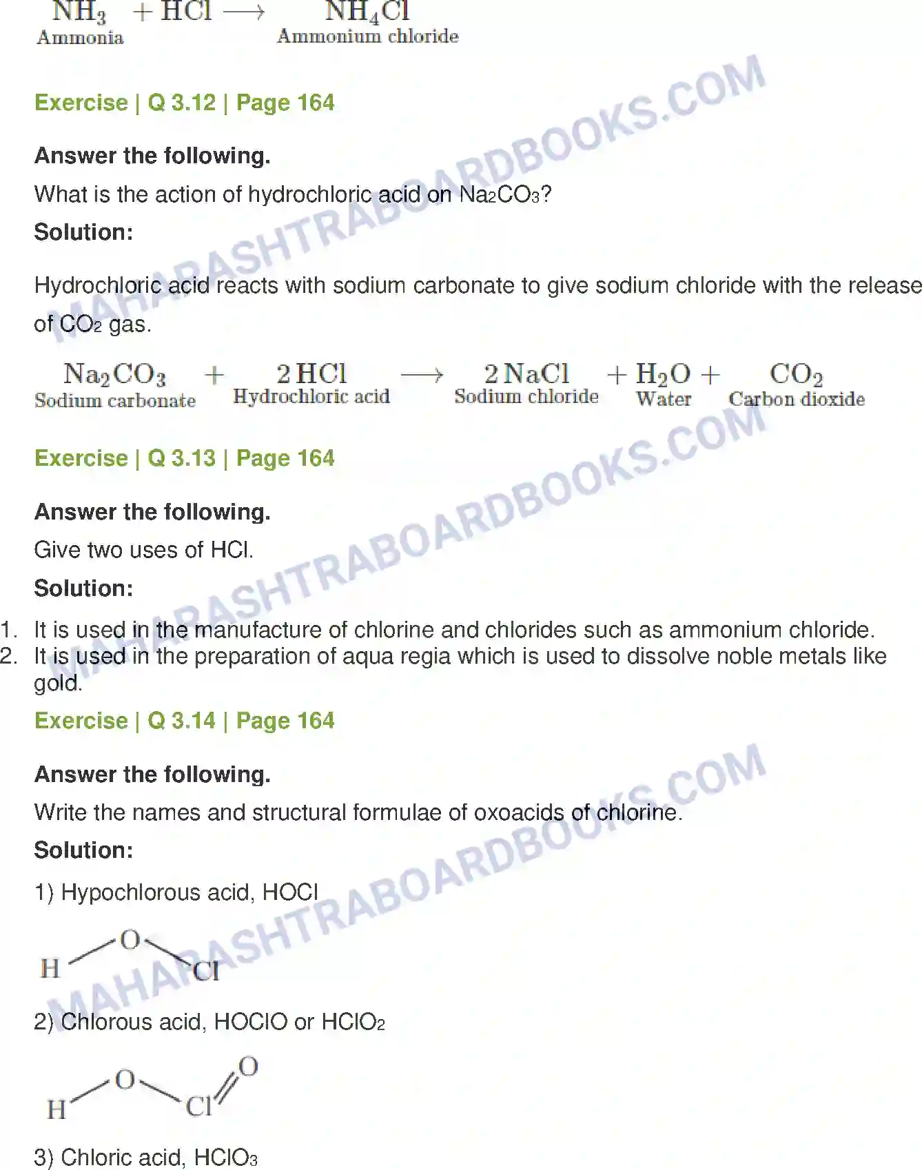 Maharashtra Board Solution class-12 Chemistry Elements of Groups 16, 17 and 18 Image 16