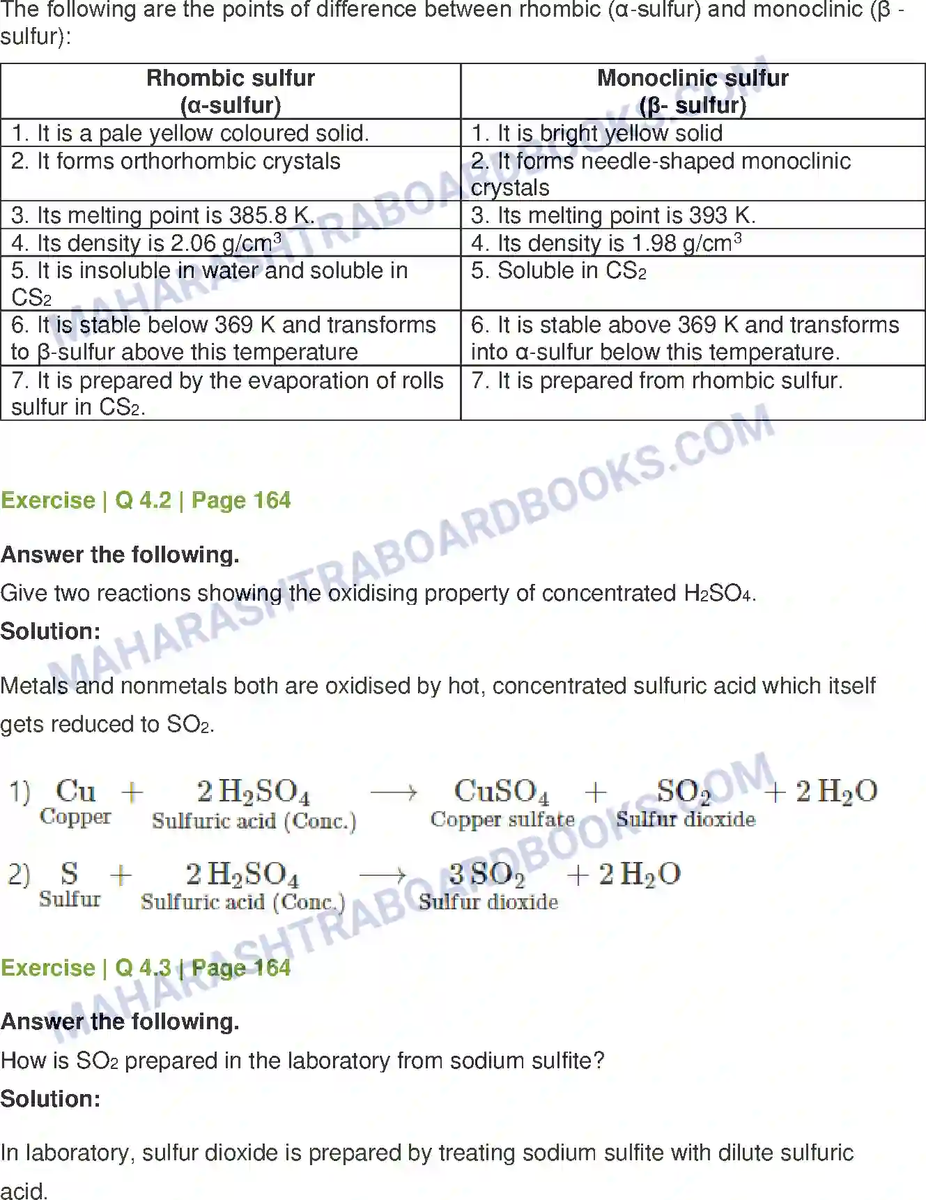 Maharashtra Board Solution class-12 Chemistry Elements of Groups 16, 17 and 18 Image 21