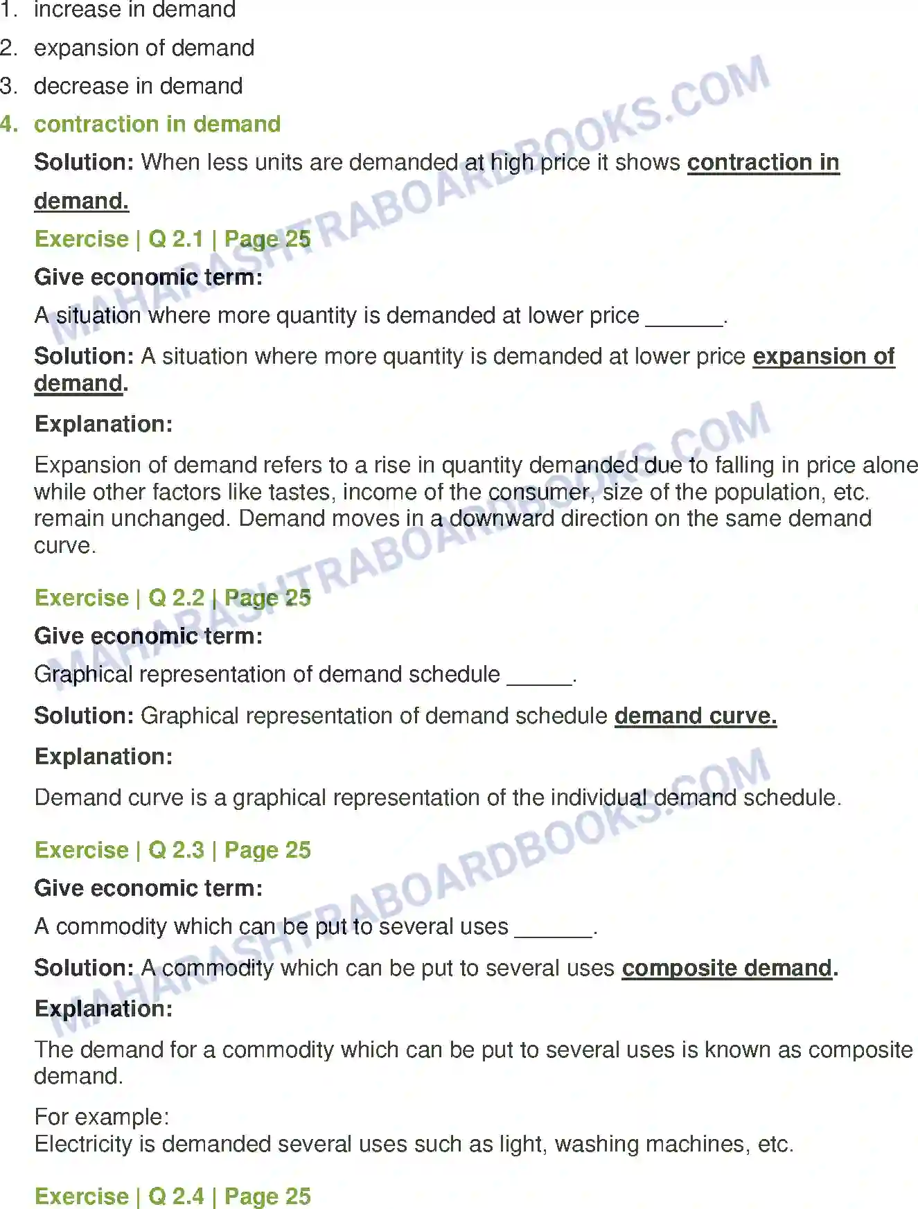 Maharashtra Board Solution class-12 Economics Demand Analysis Image 2