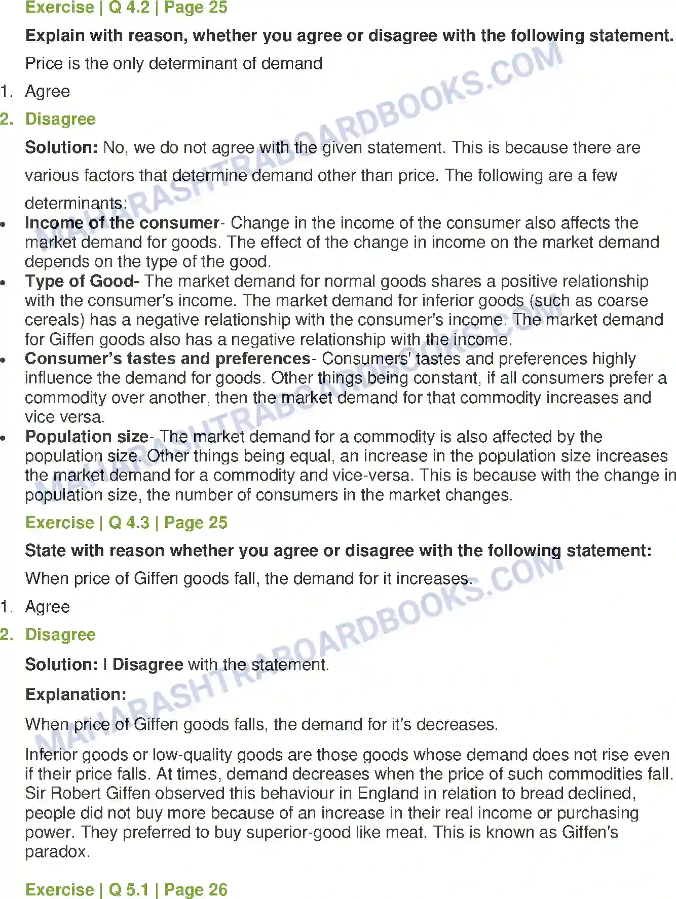 Maharashtra Board Solution class-12 Economics Demand Analysis Image 6