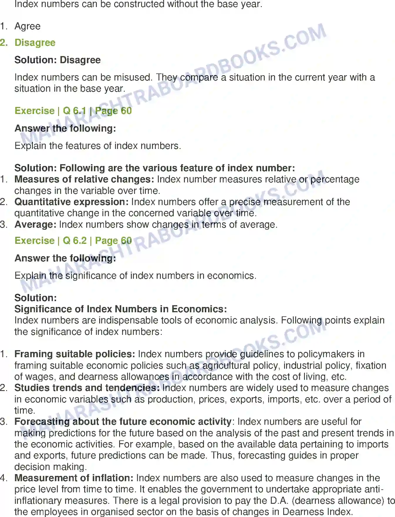 Maharashtra Board Solution Class-12 Economics Index Numbers Image 10