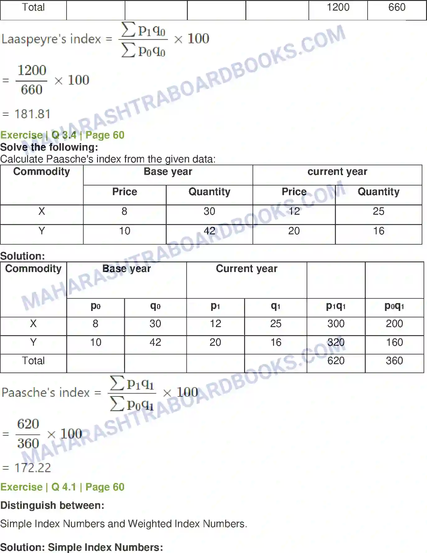 Maharashtra Board Solution Class-12 Economics Index Numbers Image 7