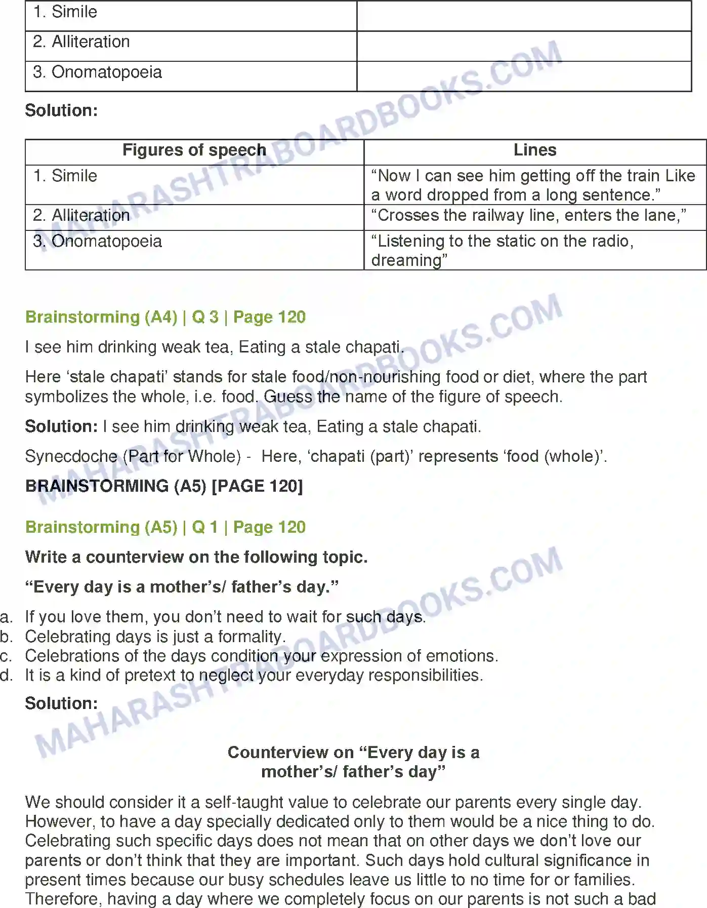 Maharashtra Board Solution Class-12 English Father Returning Home Image 9