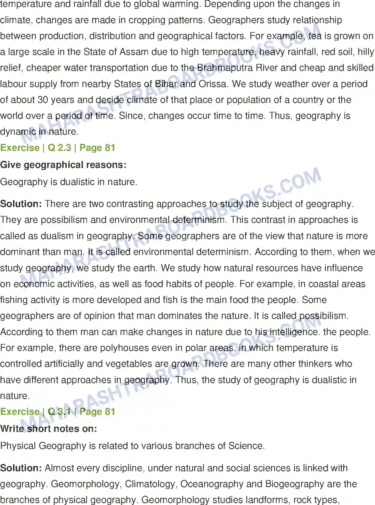 Maharashtra Board Solution Class-12 Geography Geography Nature and Scope Image 2