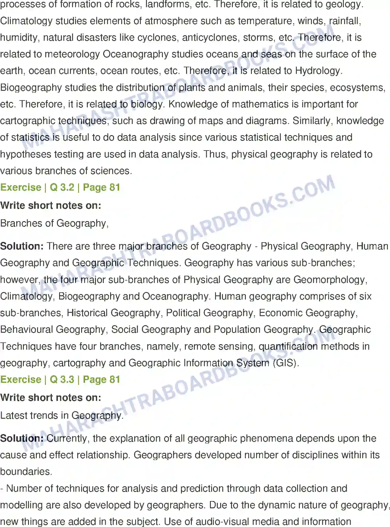 Maharashtra Board Solution Class-12 Geography Geography Nature and Scope Image 3