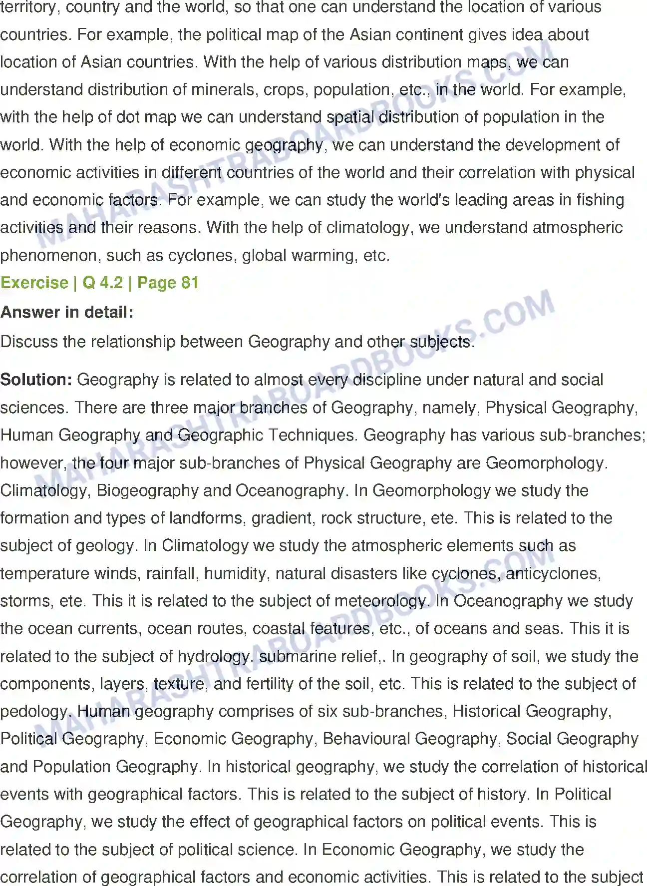 Maharashtra Board Solution Class-12 Geography Geography Nature and Scope Image 5