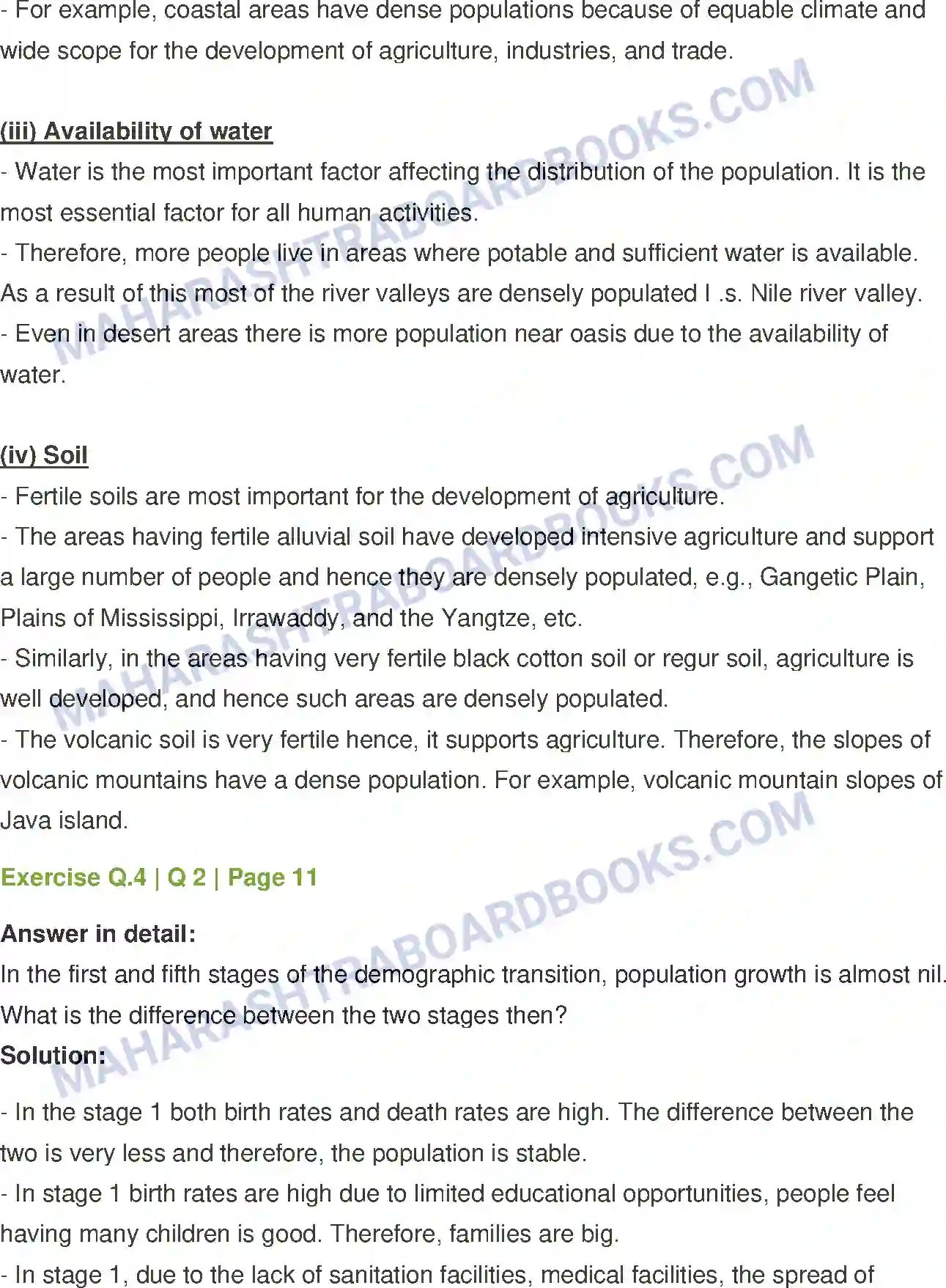 Maharashtra Board Solution Class-12 Geography Population Part - 1 Image 8