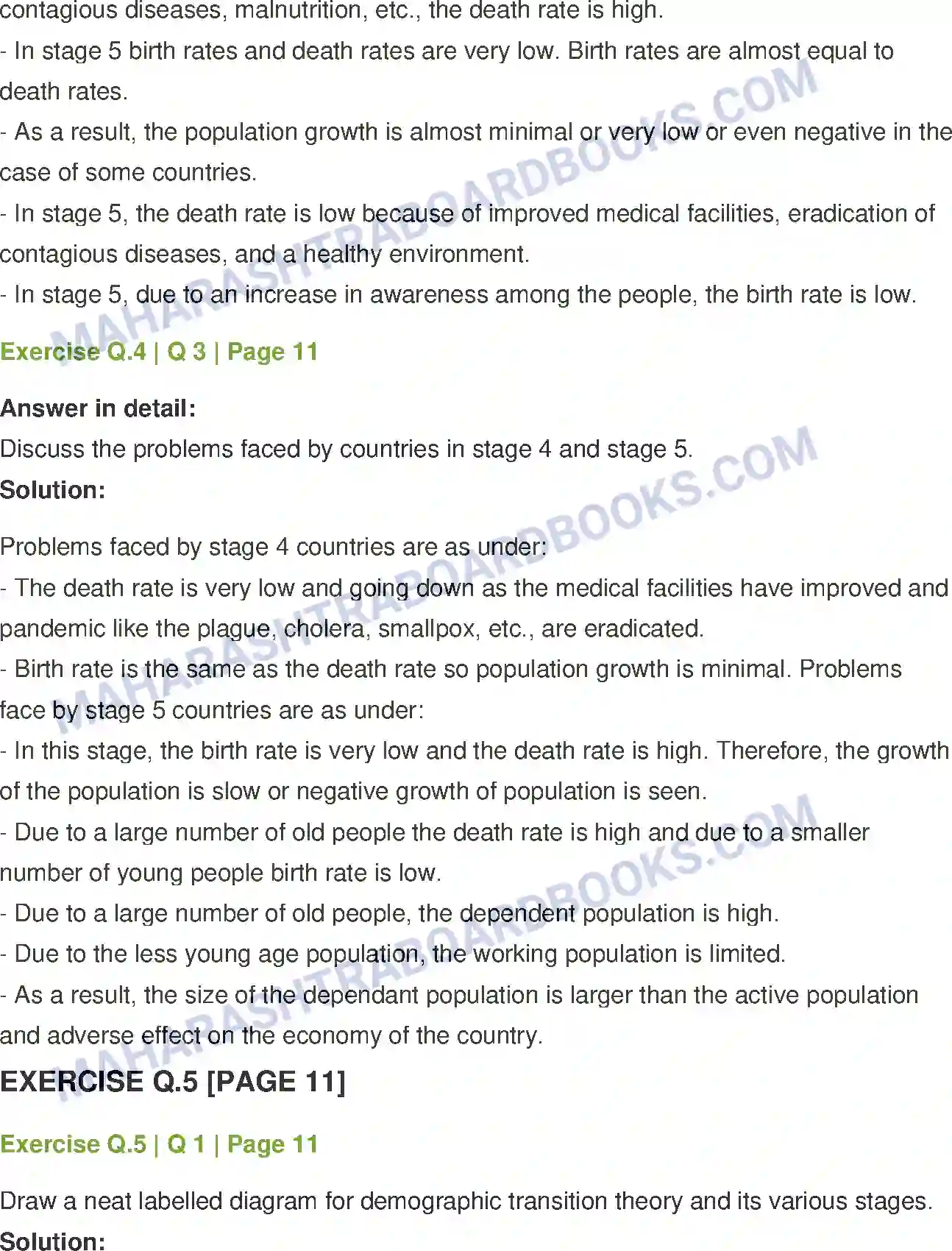 Maharashtra Board Solution Class-12 Geography Population Part - 1 Image 9