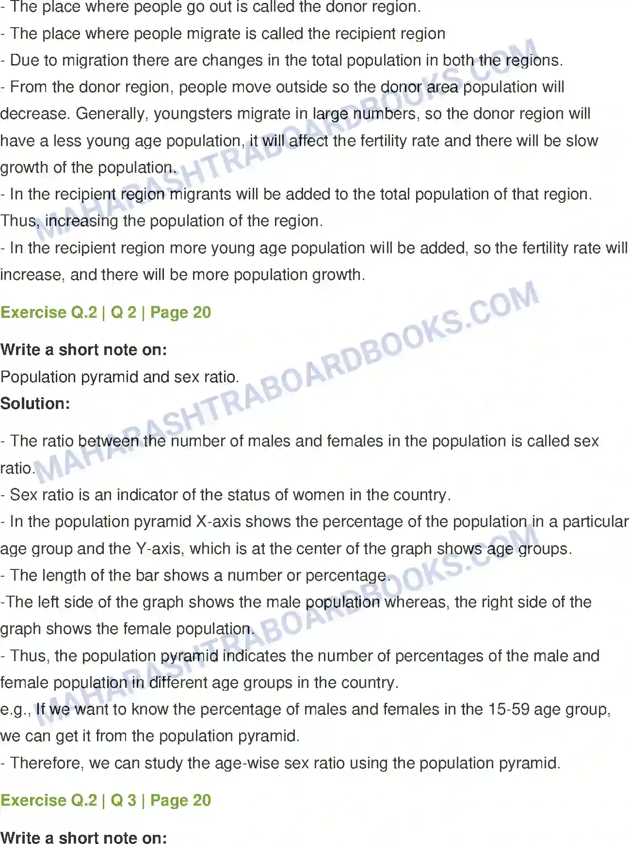 Maharashtra Board Solution class-12 Geography Population Part - 2 Image 2