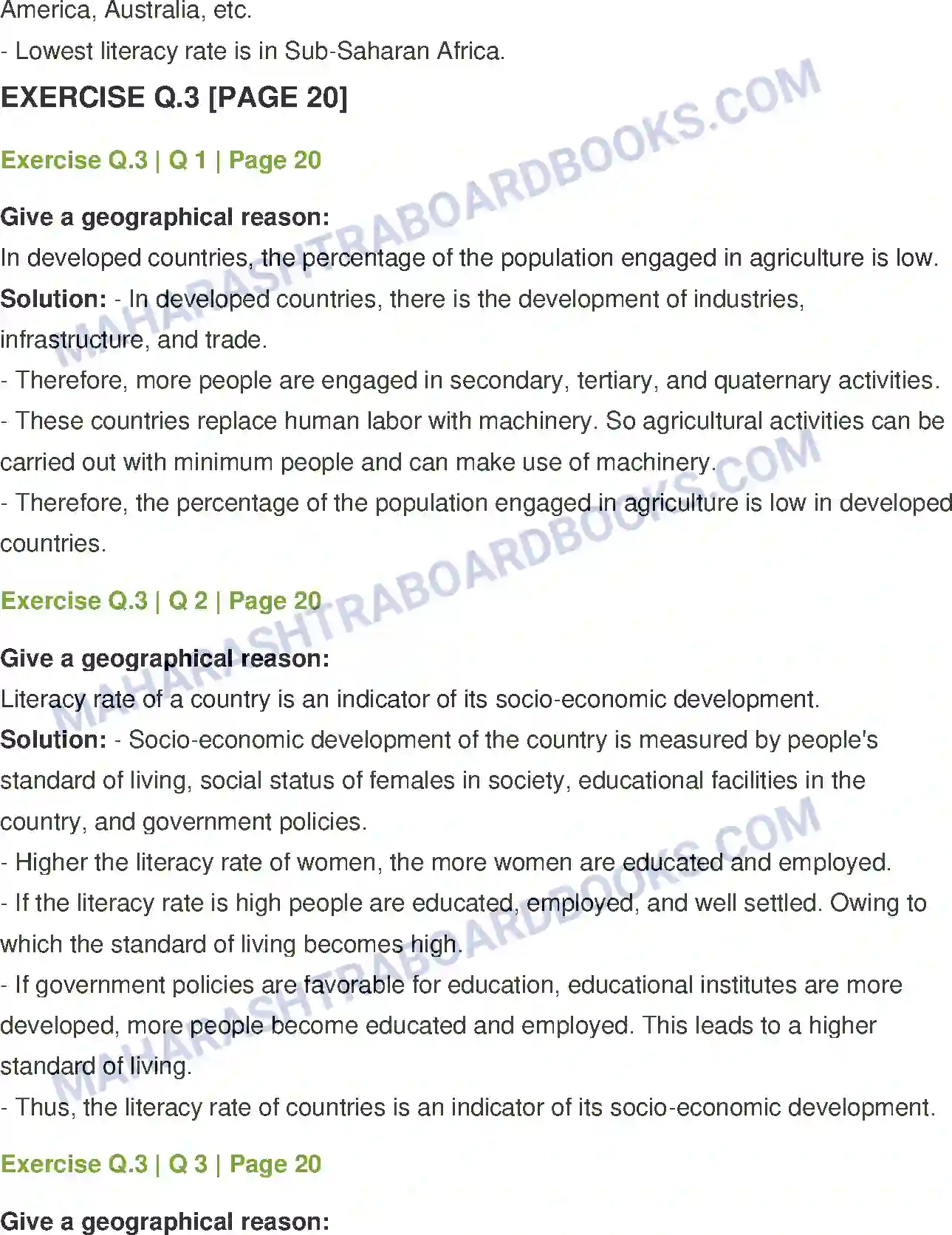 Maharashtra Board Solution class-12 Geography Population Part - 2 Image 4